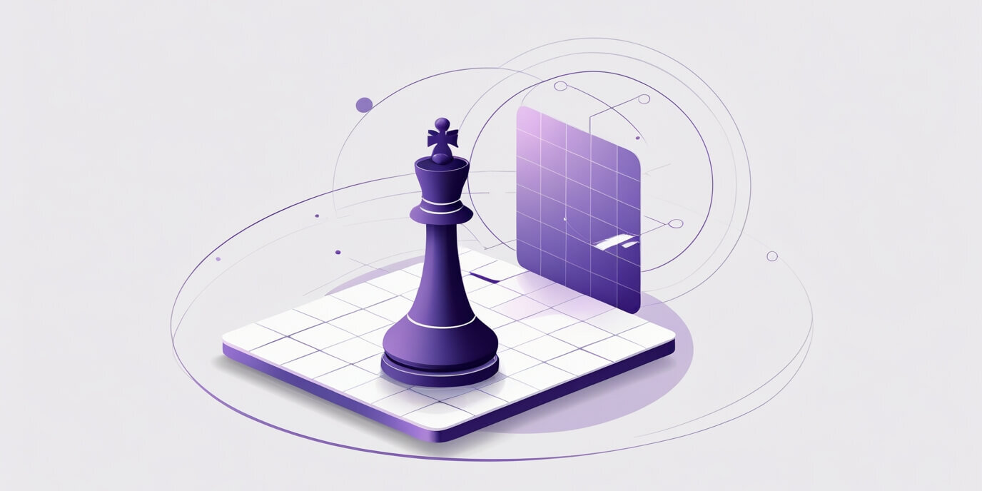 Rey de ajedrez sobre un tablero junto a una pantalla: la estrategia SEO