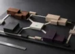 Maqueta arquitectónica corporativa que organiza varios servicios mediante un hub y rutas jerárquicas