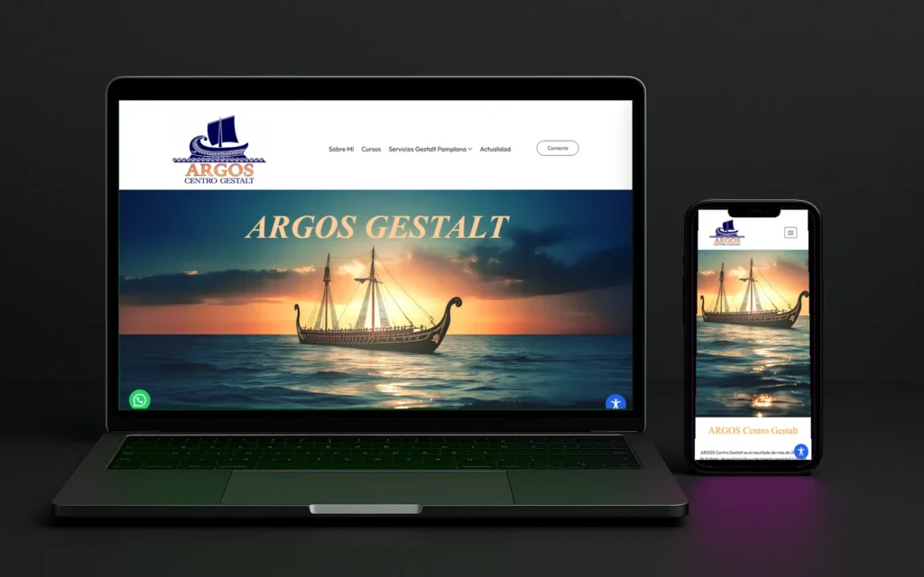 Web de Argos Gestalt vista en ordenador y en móvil