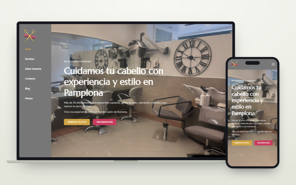 Web de Nueva Diffusion vista en ordenador y en móvil